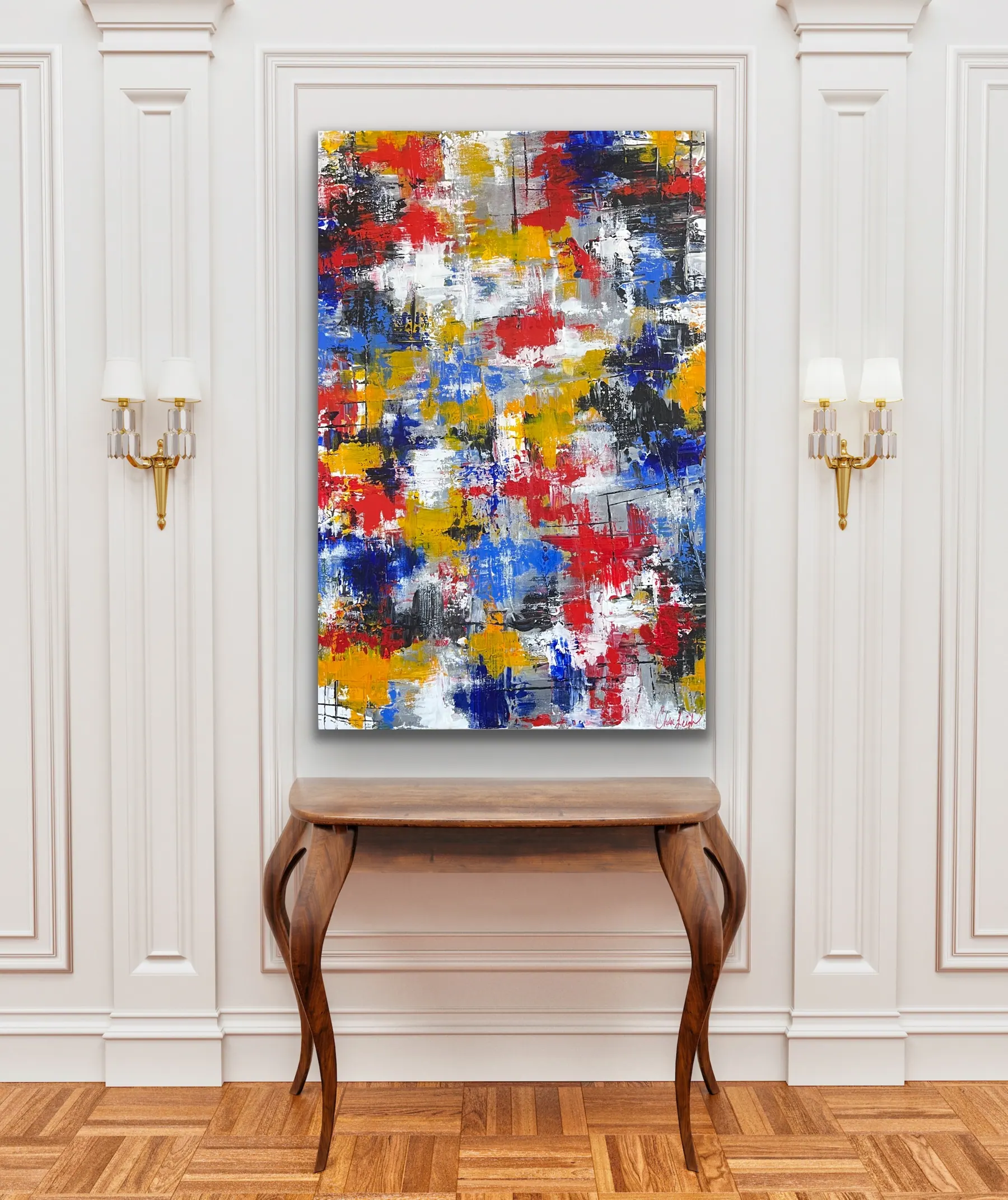 P is for Primary — acrylic painting by Chelse Leigh