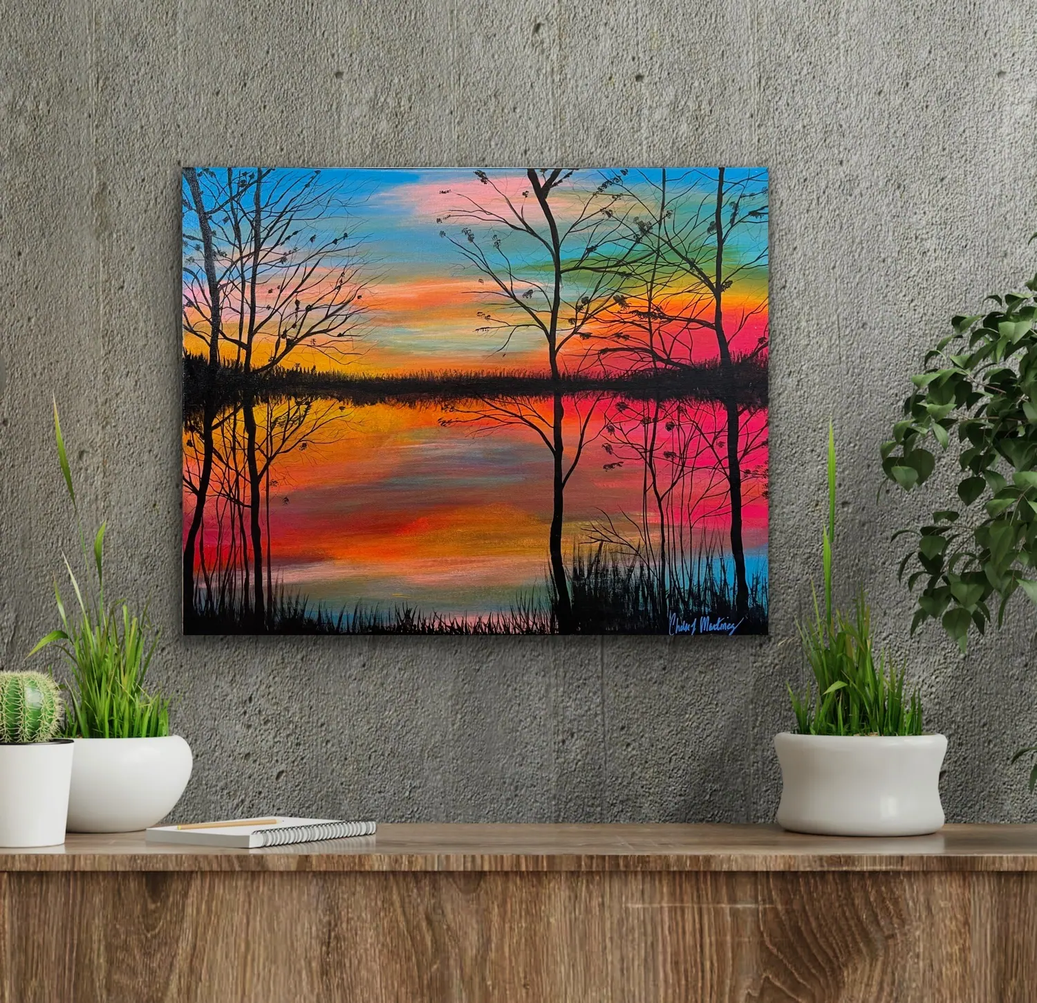 Sunrise in Michigan — acrylic painting by Chelse Leigh